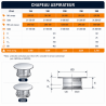 Chapeau en Cône de finition Inox DFI 31155085 D155 Poujoulat