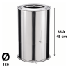 Tuyau Poujoulat Inox-Inox D 150 Réglable de Lg 35 à 45 cm