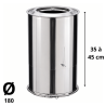 Tuyau Poujoulat Inox-Inox D 180 Réglable de Lg 35 à 45 cm