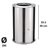 Tuyau Poujoulat Inox-Inox D 155 Lg 45cm