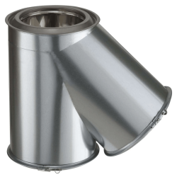 Te isolé 135 ° Poujoulat Inox-Galva D 200