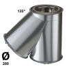 Te isolé 135 ° Poujoulat Inox-Galva D 200