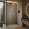 Kit de douche thermostatique électronique et encastré Shower Technology Study Exclusive TRES