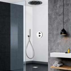 Ensemble de douche thermostatique RAIN LIGHT TECHNO CROMO Paini Porta France
