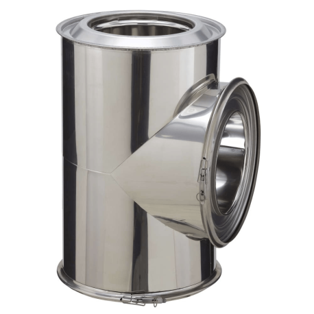 Té isolé Poujoulat Inox-Inox D 155 90°