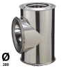 Té isolé Poujoulat Inox-Inox D 155 90°