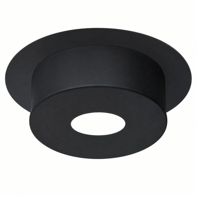 Plaque Finition Ronde hauteur 12 cm gamme Inox-Galva Poujoulat