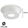 Plaque Finition Ronde hauteur 12 cm gamme Inox-Galva Poujoulat