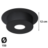 Plaque Finition Ronde hauteur 12 cm gamme Inox-Galva Poujoulat