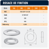Rosace pour élement droit de finition blanc Poujoulat Inox-Galva 230