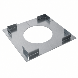 Plaque distance sécurité non ventilée PDSNV Poujoulat Inox-Galva
