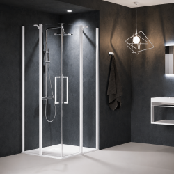 Porte de douche accès d'angle Young A Novellini