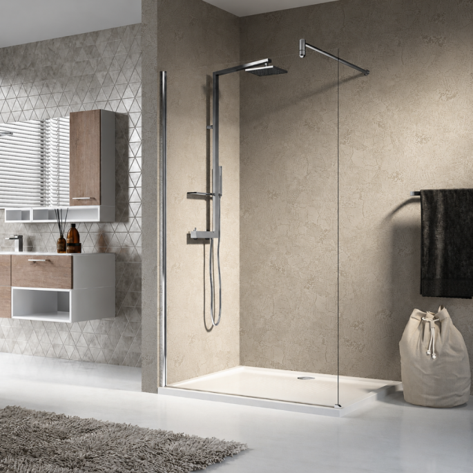 Paroi de douche fixe Lunes H Novellini