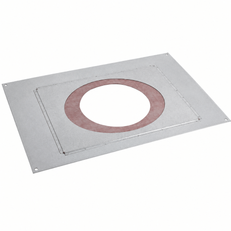 Plaque distance sécurité étanche D180 PDSER 81-120 Poujoulat Inox-Galva