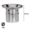 Reduction conique raccordement inox 200 Poujoulat