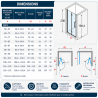 Porte de douche pivotante et pliante Young 1BS Novellini