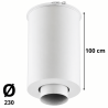 Elément droit de finition H 100 cm Poujoulat Inox-Galva