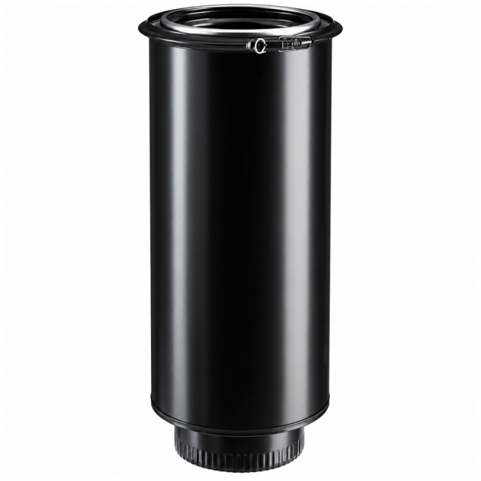 Elément droit de finition H 100 cm Poujoulat Inox-Galva