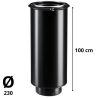 Elément droit de finition H 100 cm Poujoulat Inox-Galva