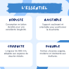Barre de douche coulissante Slim Cuadro TRES