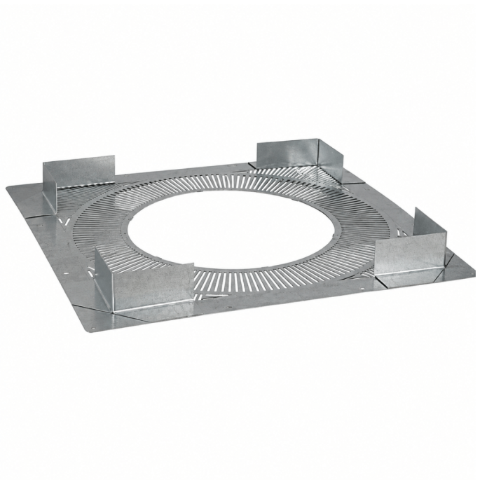 Plaque distance sécurité ventilée D 180 Poujoulat Inox-Galva