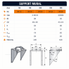 Support mural Poujoulat Inox-Galva D 280