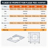 Plaque de propreté pour plaque PDSE D280 PPPDSER 0-40 32280145 Poujoulat Inox-Galva