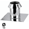 Solin Inox toit SIO plat avec collerette Poujoulat D 150