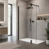 Pack Paroi de douche Fast 6 mm + Receveur Custom blanc mat 3.5cm Novellini