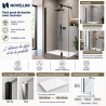 Pack Paroi de douche Fast 6 mm + Receveur Custom blanc mat 3.5cm Novellini