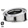 Coude Inox-Inox Ø 200 15° Poujoulat