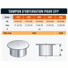 Tampon d'obturation pour CFI de finition Inox TO CFI 31150109 Poujoulat