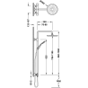 Pack de douche finition noir : Paroi + receveur + colonne
