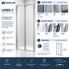 Porte de douche pliante Lunes 2.0 S Novellini