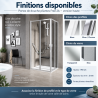 Portes de douche pliantes accès d'angle Free 2A version haute Novellini