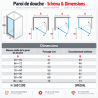 Porte pivotante de Douche Lunes 2.0 G Novellini