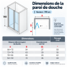 Portes de douche pliantes Free 2 P version haute en niche Novellini