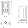 Poêle à bois 6,4 kW Nora MBS avec plaque de cuisson