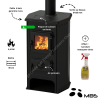 Poêle à bois 6,4 kW Nora MBS avec plaque de cuisson