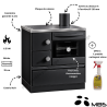 Cuisinière à bois 6.5 kW Ivar 72 MBS