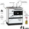 Cuisinière à bois 6.5 kW Ivar 72 MBS
