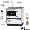 Cuisinière à bois 6.5 kW Ivar 72 MBS