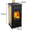 Poêle à bois 7,1 kW Tyra MBS avec plaque de cuisson