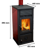 Poêle à bois 7,1 kW Tyra MBS avec plaque de cuisson