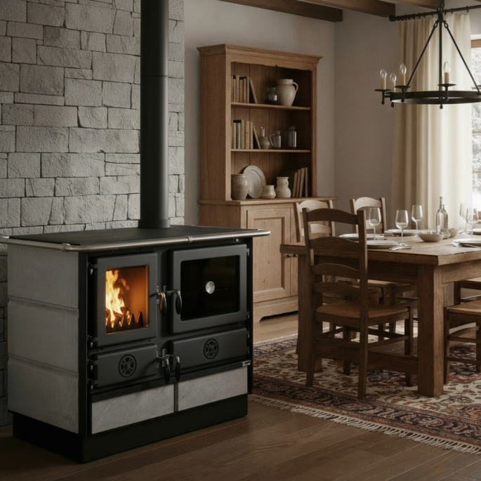 Cuisinière à bois 7.75 kW Ragnar Ollaire MBS