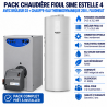 Pack Chaudière fioul Sime Estelle 4 avec brûleur D3 + chauffe eau thermodynamique 250 L Fluidheat