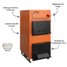 Pack chaudière bois Ferroli FSB Plus 40 kw + ballon tampon + accessoire