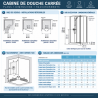 Cabine de douche Carrée Kineprime Glass KINEDO