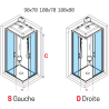 Cabine de douche Crystal A 100 x 80 cm Novellini