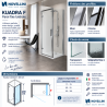 Paroi fixe latérale KUADRA 2.0 F Novellini